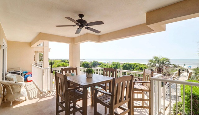 Oceanfront, private balcony w/steps to beach & pool, located on main strip - Ocean Palms 103