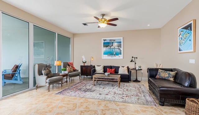 Oceanfront retreat with luxury pools, hot tub, lazy river, game room & balcony