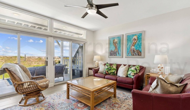 Oceanfront townhouse on south end of Island. Easy access to beach; vehicles permitted on beach.