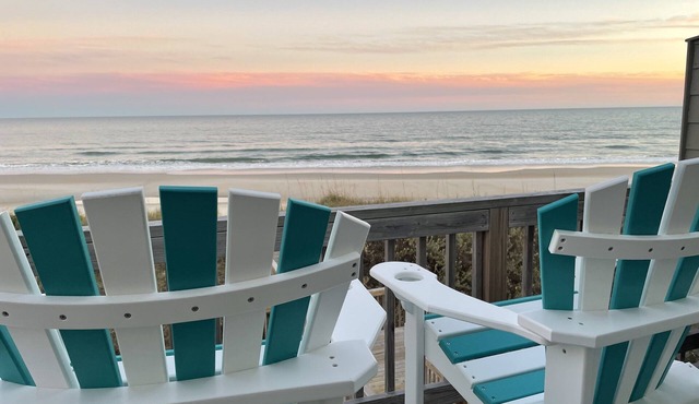 OCEANFRONT and sweeping views of the Atlantic. Steps to the beach.