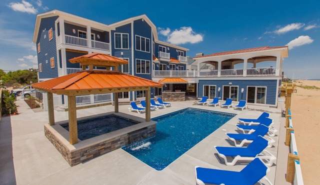 Oceanfront vacation gem w/private indoor & outdoor pools, WiFi, central AC, W/D