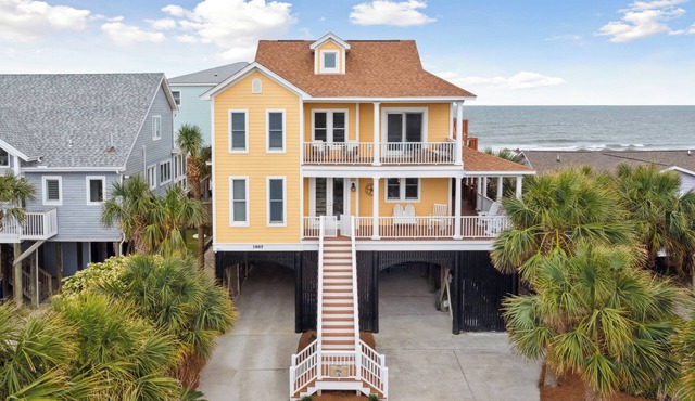 Oceanfront w/Pool, Panoramic Deck Views, 5BDR | Folly Ocean Breeze by AvantStay