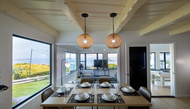 Oceanview Beach House with Family Game Room, Patio with Ocean Views & Fire Pit