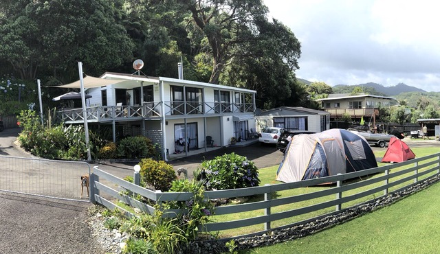 Oceanview downstairs unit at Oruaiti Beach in Waihau Bay
