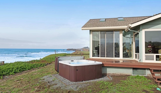 Oceanview Home with Hot Tub & Private Beach Access