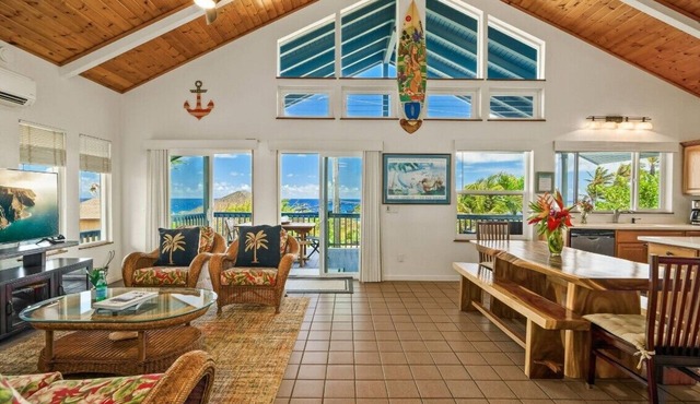 Oceanview! Walk to Beaches &Trail, 2Living Rooms,Lanai Facing Ocean! Resort Pool