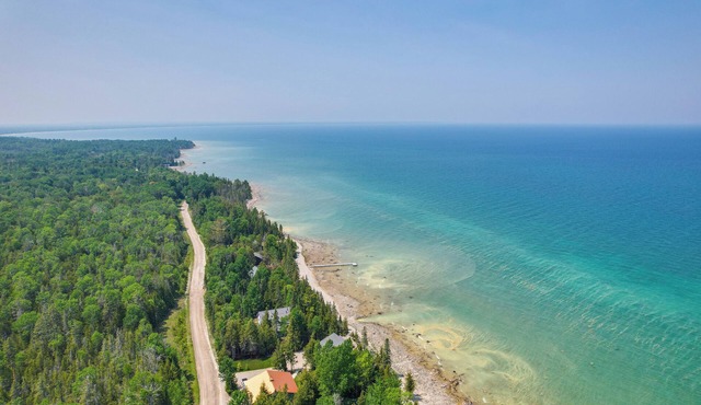 Ocqueoc Family Cabin w/ Sauna on Lake Huron!