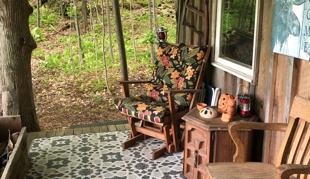 Off Grid Cabin sleeps 2 comfortably and additional 2 on futon.