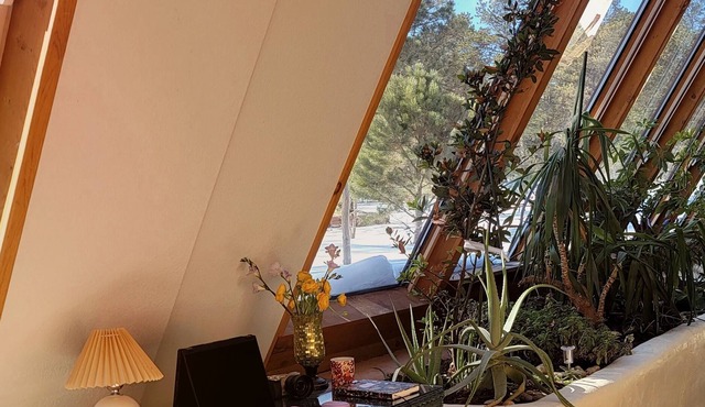 Off-grid, Earthen home in the forest