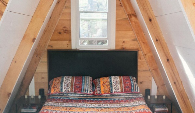 Off-Grid Romantic A-Frame Nestled in Nature in Beautiful Blue Sea, QC
