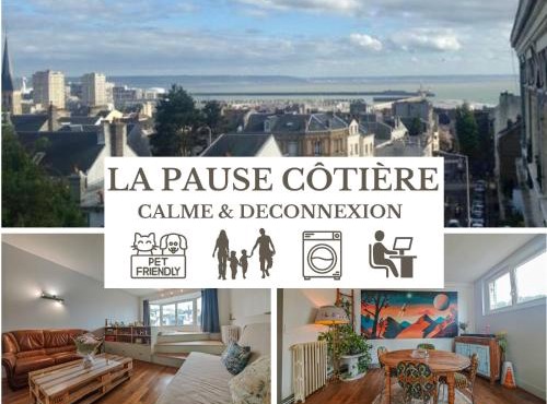 OFFRE spéciale septembre La Pause Côtière VUE MER Spacieux et Lumineux PLAGE à 5 min