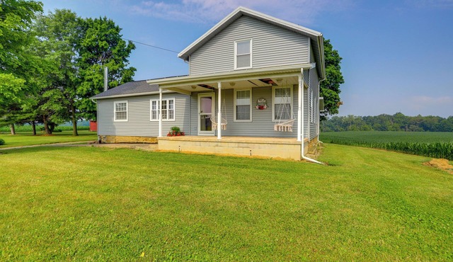 Ohio Farmhouse Retreat w/Fire Pit & Patio