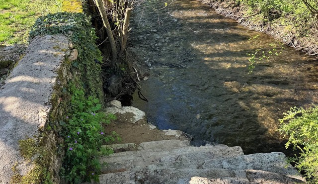 Old mill in the heart of the Mâcon vineyards on the river bank