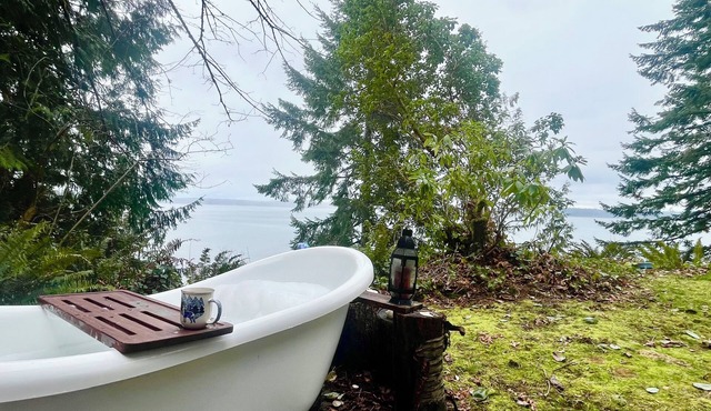 "Old Pine" Rustic Waterfront Cabin w/Outdoor Tub #CabinVibes