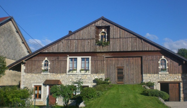 old renovated Comtoise farm in La Chenalotte, a village 20 km from Switzerland
