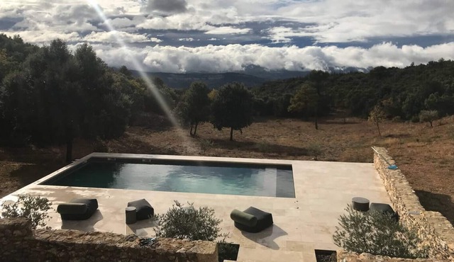 Old Sheepfold with in the middle of the woods with heated swimming pool