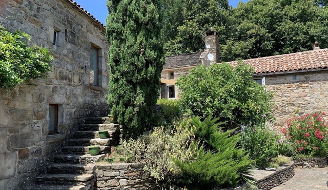 Old stone country house from the 16th century on the edge of Ardeche and Cévennes