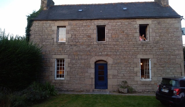 Old typical Breton stone house