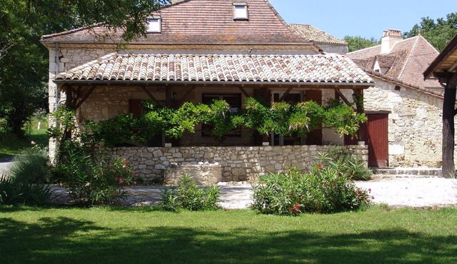 Old typical farm of the perigord in the town of Plaisance Eyrenville