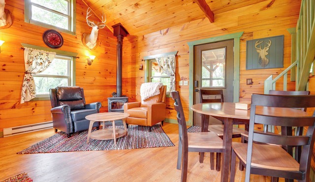 On 30 Acres w/Trails & Garden: Stockholm Cabin!