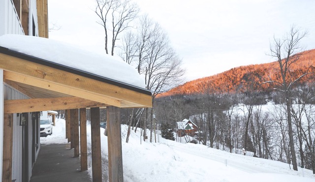 On the mountainside, spectacular view, lake access, fireplace and spa