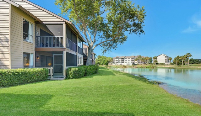 On the Sea Palms golf course and lagoon.