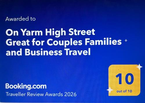 On Yarm High Street Great for Couples Families Contractors welcome
