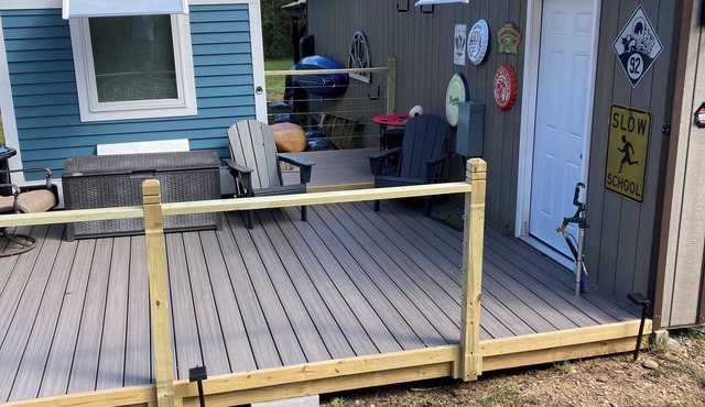 Once in a Blue Moon Tiny house with porch Gazebo and additional LivingQuarters