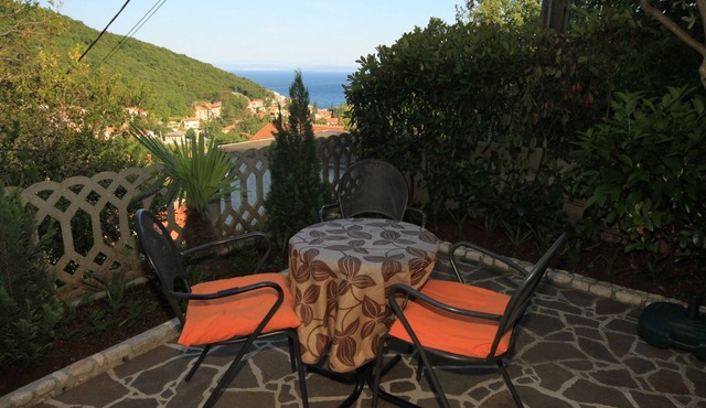 One bedroom apartment with terrace and sea view Mošćenička Draga, Opatija (A-7746-b)
