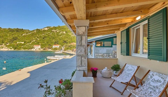 One bedroom apartment with terrace and sea view Prožurska Luka, Mljet (A-22333-a)