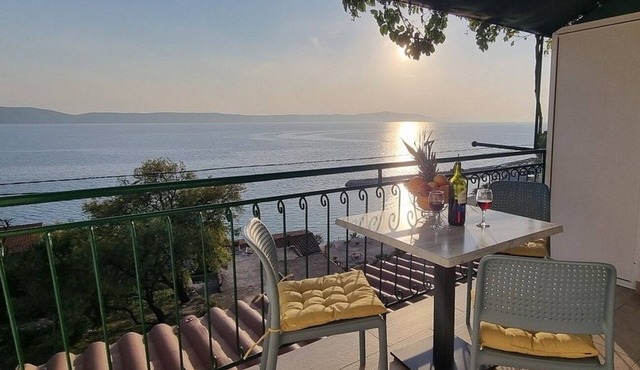 One bedroom apartment with balcony and sea view Živogošće - Porat, Makarska (A-16289-b)