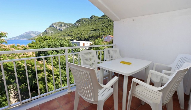 One bedroom apartment with terrace and sea view Žuljana, Pelješac (A-4576-a)