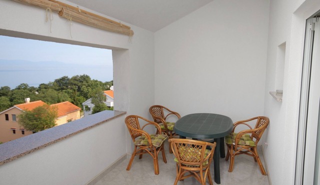 One bedroom apartment with terrace and sea view Njivice, Krk (A-5458-e)