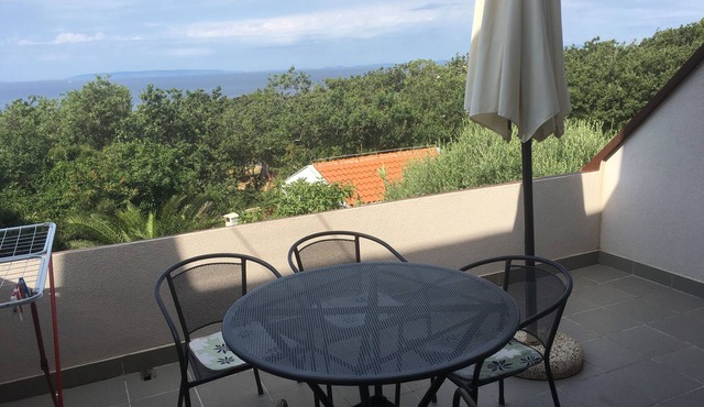 One bedroom apartment with terrace and sea view Potočnica (Pag) (A-4096-a)