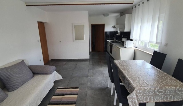 One bedroom apartment with balcony and sea view Ljubač, Zadar (A-6141-b)