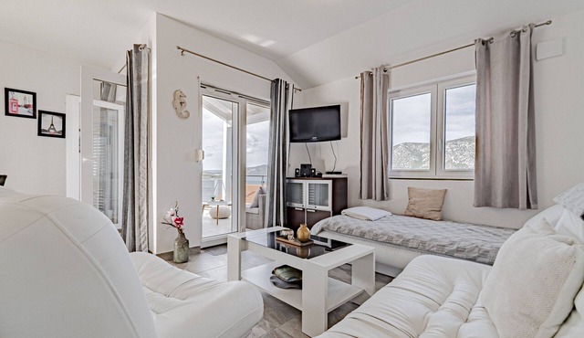 One bedroom apartment with terrace and sea view Kneža, Korčula (A-21863-a)