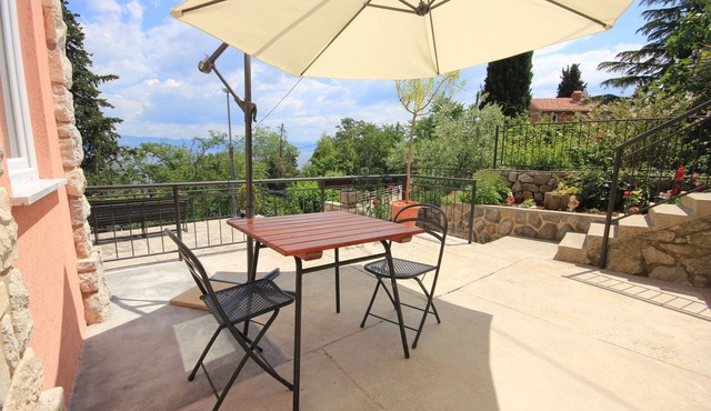 One bedroom apartment with terrace and sea view Medveja, Opatija (A-2305-c)