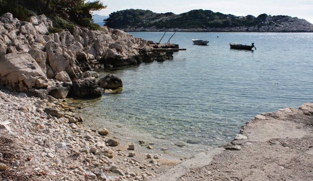 One bedroom apartment with balcony and sea view Cove Saplunara, Mljet (A-4907-a)