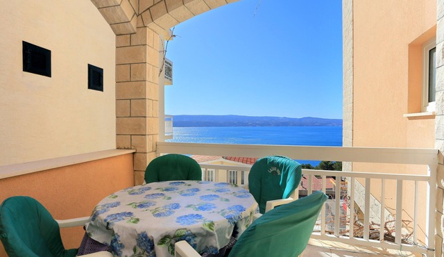 One bedroom apartment with terrace and sea view Stanići, Omiš (A-2818-e)