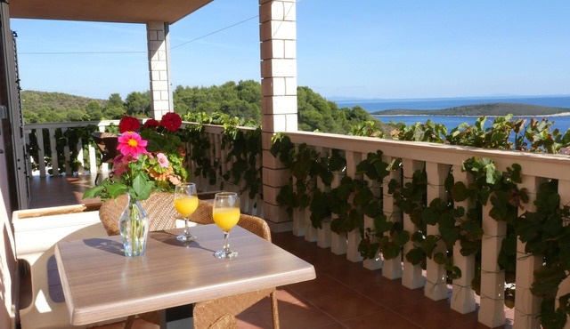 One bedroom apartment with terrace and sea view Rukavac, Vis (A-8839-b)