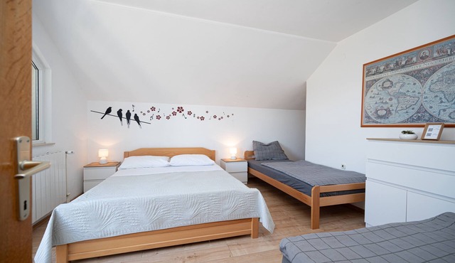 One bedroom apartment with balcony and sea view Vrsi - Mulo, Zadar (A-3276-a)