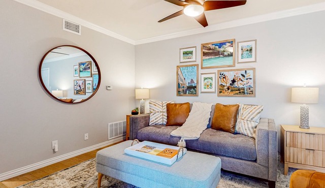 One-bedroom condo with enclosed yard, patio, and close to parks