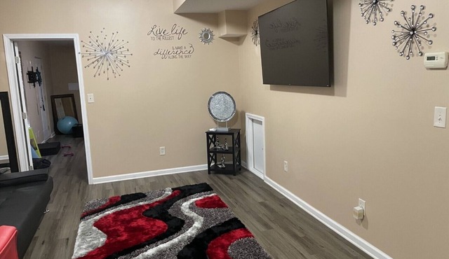 One bedroom fully furnished with a game room, entertainment room.