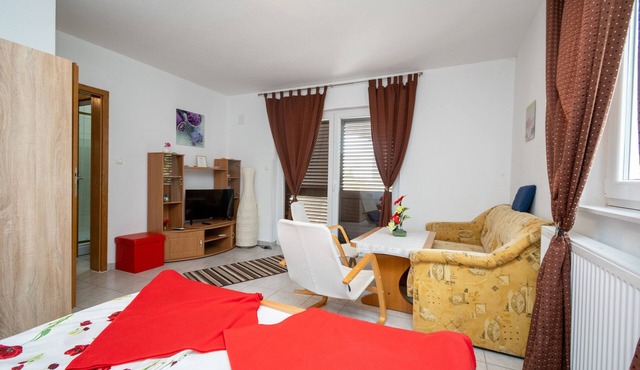 One bedroom apartment with terrace and sea view Tribanj Šibuljina, Paklenica (A-17818-a)