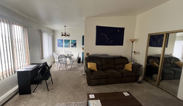 One bedroom top floor condo with Mountain View from bedroom and covered parking