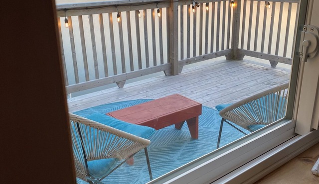 One bedroom two bath beach house over looking the ocean.