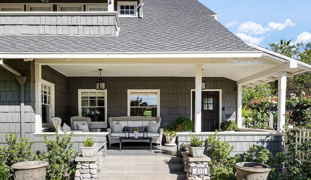 One block from the Rose Parade. Beautiful designer home.