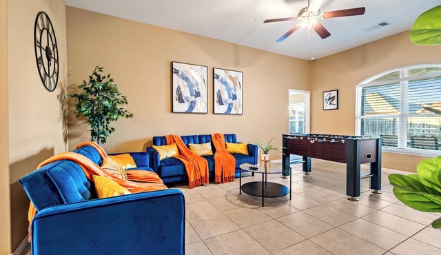 One level home, Foosball, Crib, Office space, Yard