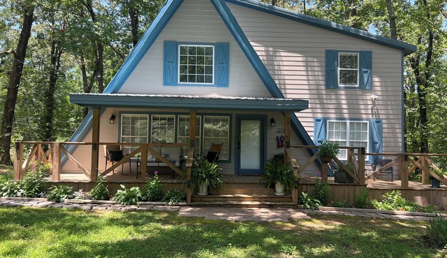 One Mile Lake House is a cozy 2 story, 2 bedroom, 2 bath, A- frame home.