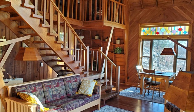 One-of-a-kind house on 240 acres w/prairie, woods & trout-stream - pet-friendly